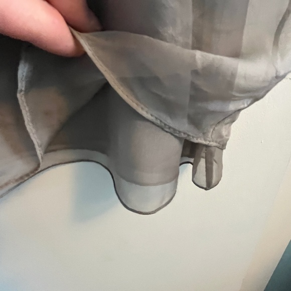 Valentino Grey Silk Cocktail Dress with Pleating detail. - Picture 13 of 16